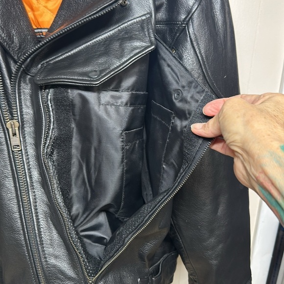 Tennessee Full Grain Leather Motorcycle Jacket with Zip out Liner Sz 2X - Picture 4 of 16